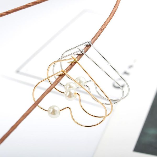 hoop & huggie exaggerated metal heart pearl women's earrings korean style creative charms geometric pendants fashion aesthetic jewelry, Golden;silver
hoop & huggie exaggerated metal heart pearl women's earrings korean style creative charms geometric pendants fashion aesthetic jewelry, Golden;silver