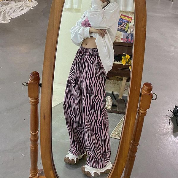 hip hop high elastic waist zebra pink printing pattern long wide leg trousers loose fit pants women's fashion tide spring winter & capr, Black;white
hip hop high elastic waist zebra pink printing pattern long wide leg trousers loose fit pants women's fashion tide spring winter & capr, Black;white