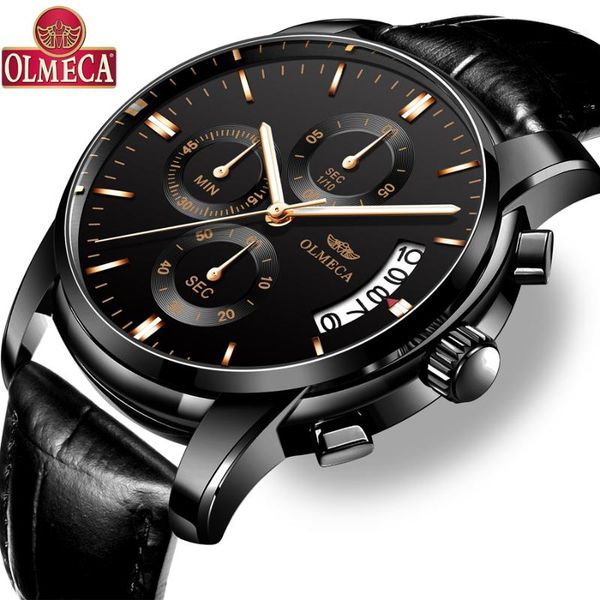 wristwatches watch men 2021 olmeca mens chronograph waterproof leather strap quartz wristwatch relogio masculino 0826p, Slivery;brown
wristwatches watch men 2021 olmeca mens chronograph waterproof leather strap quartz wristwatch relogio masculino 0826p, Slivery;brown