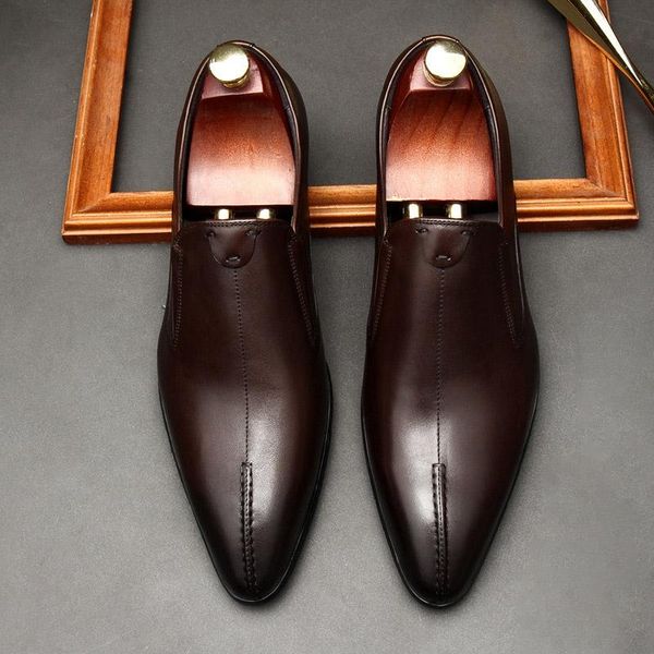 style pointed toe men's genuine cowhide leather business dress oxford shoes men great design formal wedding g52, Black
style pointed toe men's genuine cowhide leather business dress oxford shoes men great design formal wedding g52, Black
