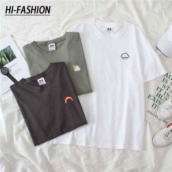 women's t-shirt summer short sleeve t-shirts women harajuku kawaii funny student tshirt korean weather embroidery loose basic t shirt, White
women's t-shirt summer short sleeve t-shirts women harajuku kawaii funny student tshirt korean weather embroidery loose basic t shirt, White