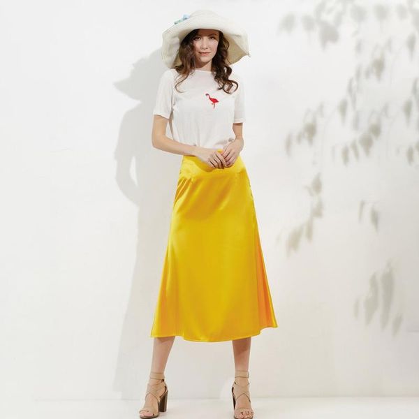skirts summer women elegant silk satin skirt vintage style long high waist midi a-line, Black
skirts summer women elegant silk satin skirt vintage style long high waist midi a-line, Black