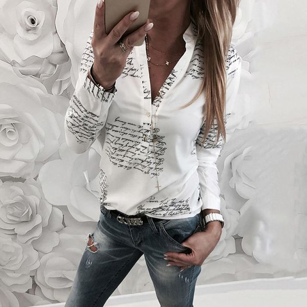 women shirts white letter print shirt long sleeve turn down collar office ladies blouses single row button female autumn
women shirts white letter print shirt long sleeve turn down collar office ladies blouses single row button female autumn