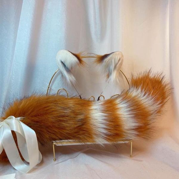party masks hand made original cosplay emulation lovely procyon lotor ear hair hoop animal ears headwear and tail for props
party masks hand made original cosplay emulation lovely procyon lotor ear hair hoop animal ears headwear and tail for props
