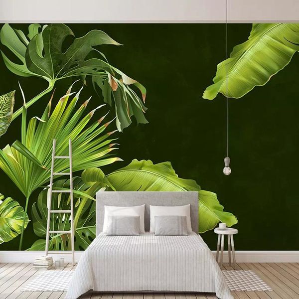 custom tropical wallpaper hand painted rainforest plant banana leaf 3d home decoration living room bedroom background wallpapers
custom tropical wallpaper hand painted rainforest plant banana leaf 3d home decoration living room bedroom background wallpapers