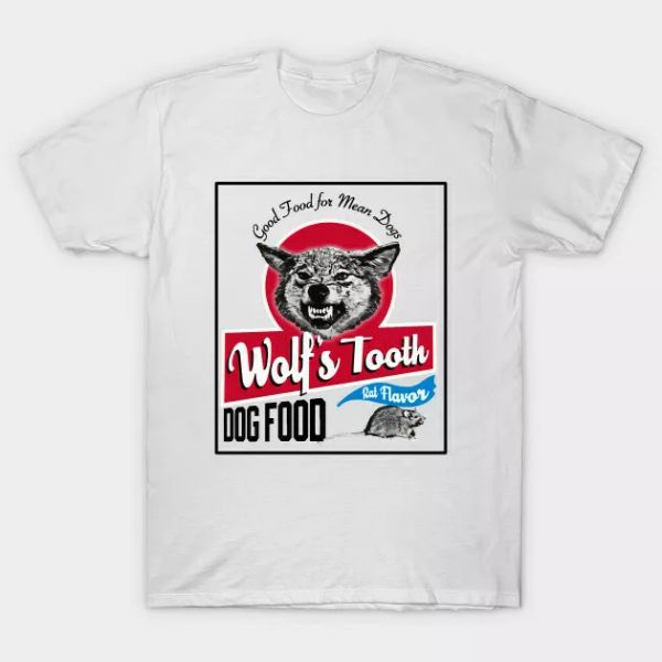 wolf's tooth mean dog food once upon a time in hollywood funny white tshirt s6xl, White;black
wolf's tooth mean dog food once upon a time in hollywood funny white tshirt s6xl, White;black