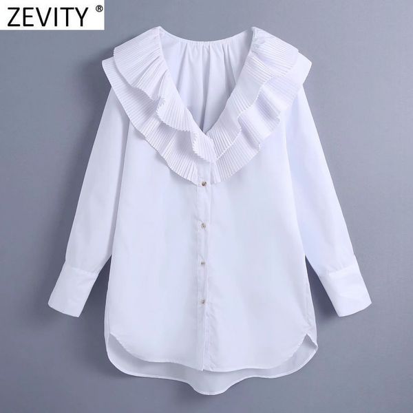 zevity women fashion v neck press pleated ruffles casual loose white smock blouse office lady shirt chic blusas ls7641 210419
zevity women fashion v neck press pleated ruffles casual loose white smock blouse office lady shirt chic blusas ls7641 210419