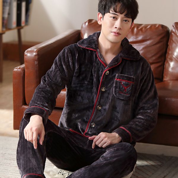 sleepwear warm men's flannel winter pajama male thick long sleeve pijama casual autumn pyjamas men coral fleece sleep xxxl, Black;brown
sleepwear warm men's flannel winter pajama male thick long sleeve pijama casual autumn pyjamas men coral fleece sleep xxxl, Black;brown