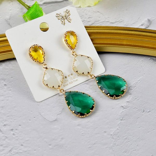 dangle & chandelier cinkile fashion multicolor glass cubic zirconia earrings for women crystal long drop wedding accessories, Silver
dangle & chandelier cinkile fashion multicolor glass cubic zirconia earrings for women crystal long drop wedding accessories, Silver