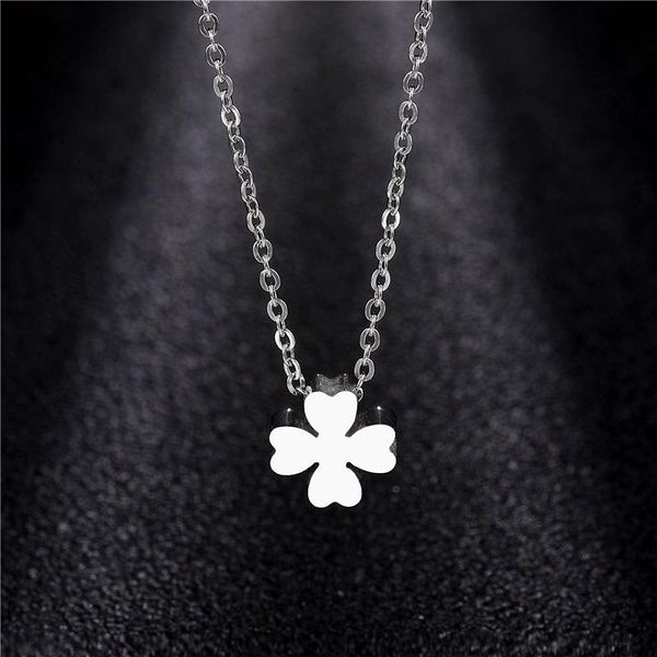 pendant necklaces stainless steel three-dimensional lucky love heart four-leaf clover shape necklace woman mother gift wedding jewelry, Silver
pendant necklaces stainless steel three-dimensional lucky love heart four-leaf clover shape necklace woman mother gift wedding jewelry, Silver