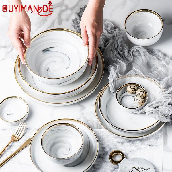 dishes & plates 1pc glod marble ceramic dinner dish plate rice salad noodles bowl soup dinnerware sets tableware kitchen cook tool
dishes & plates 1pc glod marble ceramic dinner dish plate rice salad noodles bowl soup dinnerware sets tableware kitchen cook tool