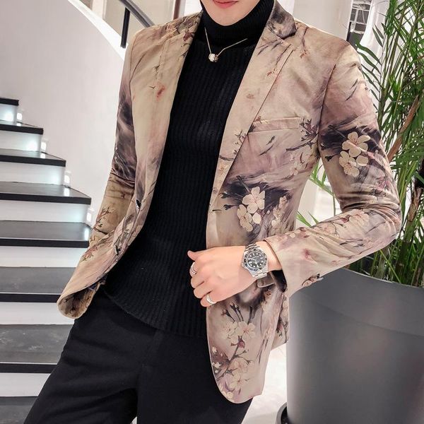 men's suits & blazers floral print blazer men slim fit jacket business casual 2021 mens long sleeve wedding suit singer chaqueta hombre, White;black
men's suits & blazers floral print blazer men slim fit jacket business casual 2021 mens long sleeve wedding suit singer chaqueta hombre, White;black