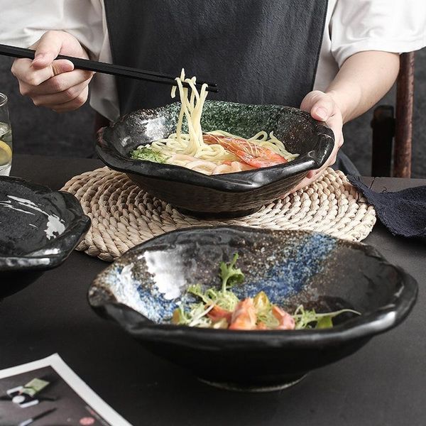 lingao ceramic shaped bowl household ramen large soup instant noodles fruit salad web celebrity tableware bowls
lingao ceramic shaped bowl household ramen large soup instant noodles fruit salad web celebrity tableware bowls