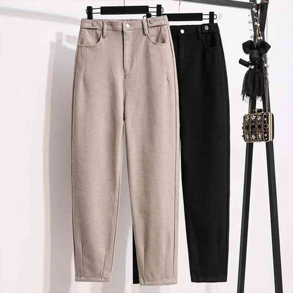 autumn winter woolen harem elastic womens pants high waist plus size casual trousers streetwear black clothing, Black;white
autumn winter woolen harem elastic womens pants high waist plus size casual trousers streetwear black clothing, Black;white