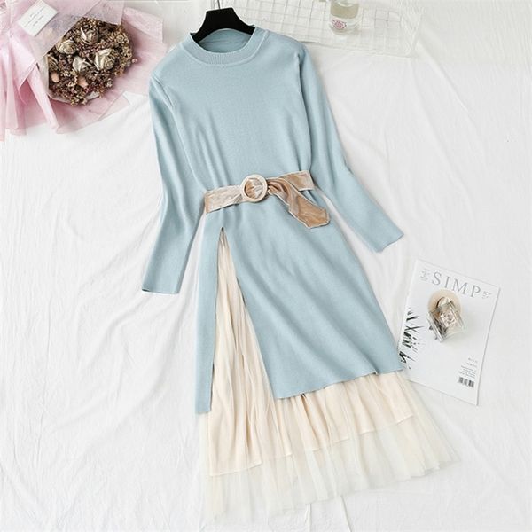 korean casual christmas knitted dress two pieces set women autumn winter sweater and sweet mesh skirt 210514, White
korean casual christmas knitted dress two pieces set women autumn winter sweater and sweet mesh skirt 210514, White