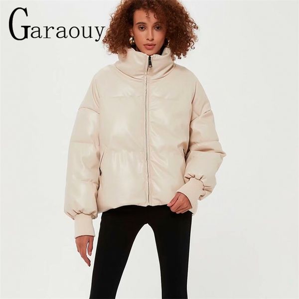 garaouy women autumn winter faux leather cotton jacket coat stand collar zipper loose warm parka streetwear jackets 211215, Black
garaouy women autumn winter faux leather cotton jacket coat stand collar zipper loose warm parka streetwear jackets 211215, Black