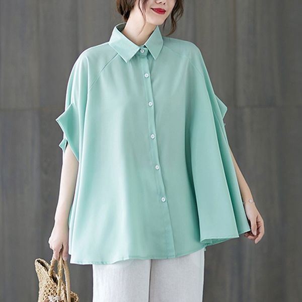 oversized women chiffon blouses shirts new summer simple style solid color loose comfortable ladies casual s3047 210412, White
oversized women chiffon blouses shirts new summer simple style solid color loose comfortable ladies casual s3047 210412, White