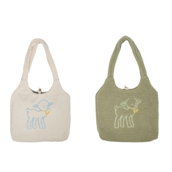 designer schoolbaglamb like fabric shoulder bag women girl large capacity embroidery shopping bag soft plush simple cute book bags fashion h
designer schoolbaglamb like fabric shoulder bag women girl large capacity embroidery shopping bag soft plush simple cute book bags fashion h