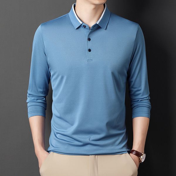 2021 spring and autumn men's long sleeve solid color loose lapel casual t-shirt polo thin, Black
2021 spring and autumn men's long sleeve solid color loose lapel casual t-shirt polo thin, Black