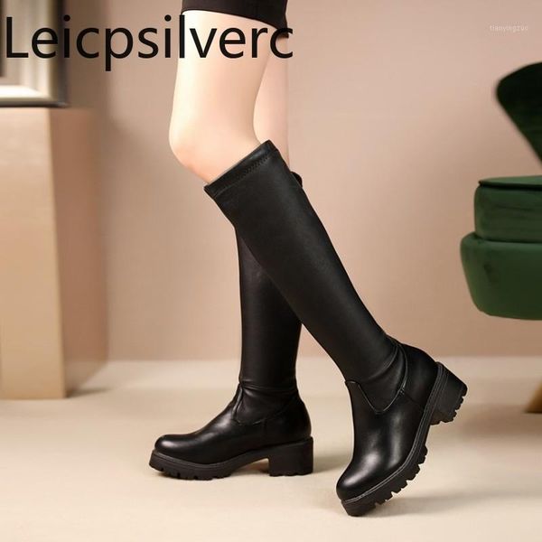 boots women's the winter fashion round head mid heel high tube shoes plus size 34-44 height 5cm black white1
boots women's the winter fashion round head mid heel high tube shoes plus size 34-44 height 5cm black white1