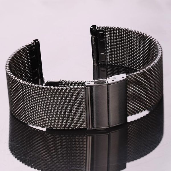 watch bands milanese stainless steel bracelet silver black women men strap 16mm - 24mm metal watchband deployment clasp, Black;brown
watch bands milanese stainless steel bracelet silver black women men strap 16mm - 24mm metal watchband deployment clasp, Black;brown