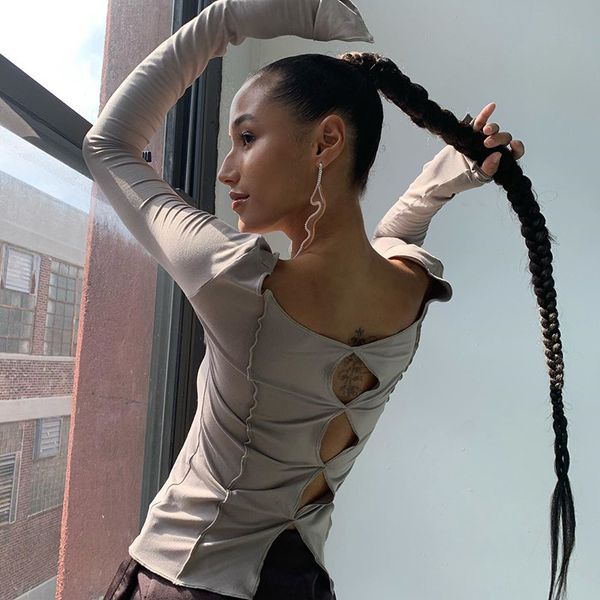 popular in autumn and winter of 2020: a new style with hollow out long sleeves at the back of the car and a t-shirt at the front and back, White
popular in autumn and winter of 2020: a new style with hollow out long sleeves at the back of the car and a t-shirt at the front and back, White