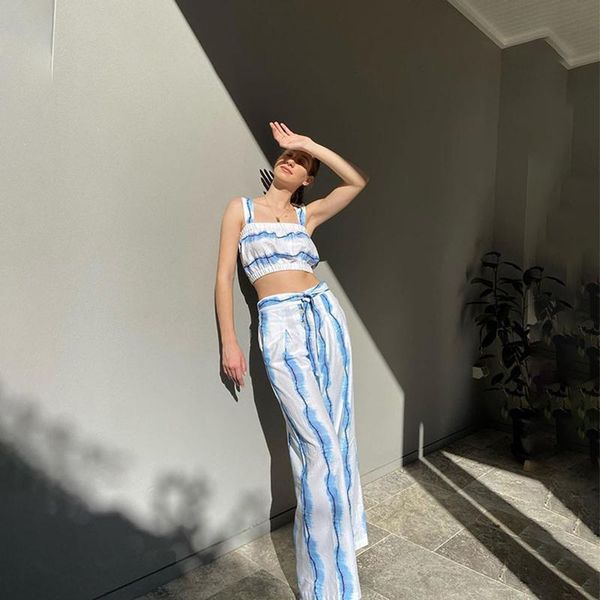summer women fashion 2-piece outfit set sleeveless print crop +full length pant for ladies party wear women's two piece pants, White
summer women fashion 2-piece outfit set sleeveless print crop +full length pant for ladies party wear women's two piece pants, White