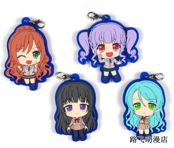 keychains bang dream japanese anime figure rubber silicone mobile phone charms/keychain, Silver
keychains bang dream japanese anime figure rubber silicone mobile phone charms/keychain, Silver