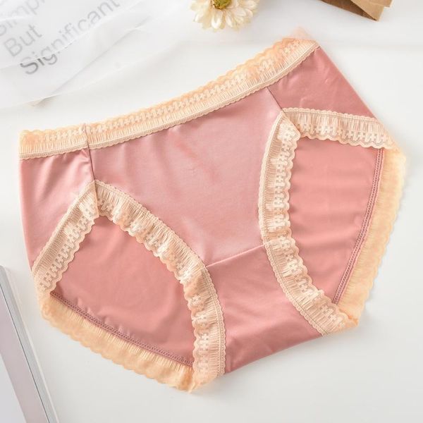 women's panties ice silk women underwear seamless satin smooth female solid lace lingerie briefs, Black;pink
women's panties ice silk women underwear seamless satin smooth female solid lace lingerie briefs, Black;pink