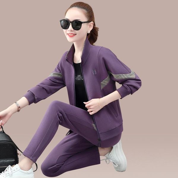 women's tracksuits three piece suit long sleeve casual suits loose fit women fashion stand collar spring version 2021 3 pcs set for, Gray
women's tracksuits three piece suit long sleeve casual suits loose fit women fashion stand collar spring version 2021 3 pcs set for, Gray