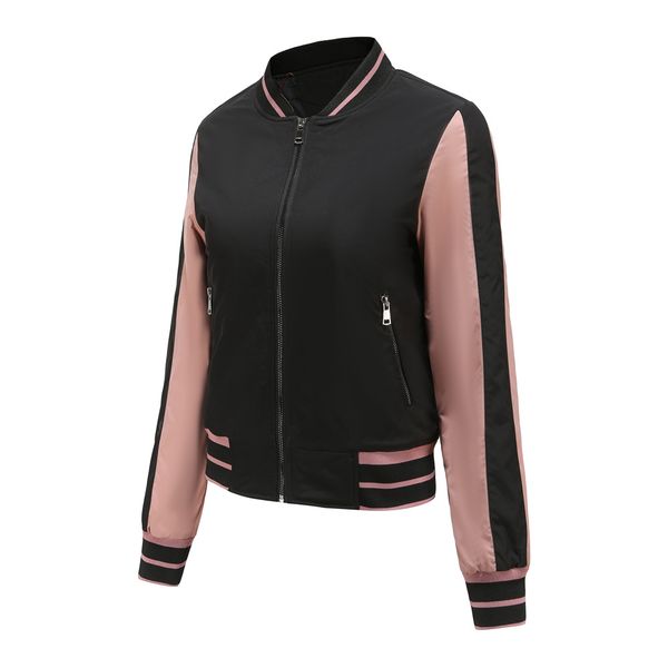 ladies jacket short jacket quilted jacket european and american color matching baseball uniform pilot jackets ladies 002, Black;brown
ladies jacket short jacket quilted jacket european and american color matching baseball uniform pilot jackets ladies 002, Black;brown