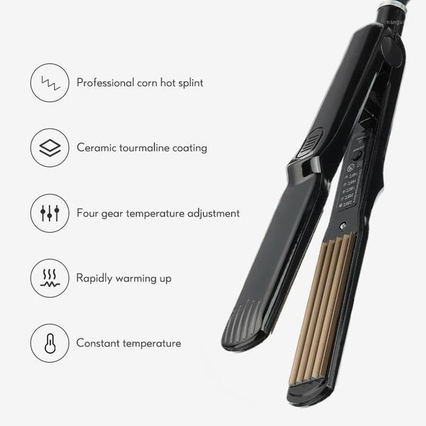 100-240v professional small corrugation hair curler tourmaline ceramics curling iron adjustable temperature styling tools1, Black
100-240v professional small corrugation hair curler tourmaline ceramics curling iron adjustable temperature styling tools1, Black