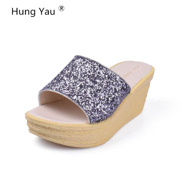 hung yau glitter sandals platform comfortable lady wedges flip flops summer waterproof shoes women beach slipper, Black
hung yau glitter sandals platform comfortable lady wedges flip flops summer waterproof shoes women beach slipper, Black