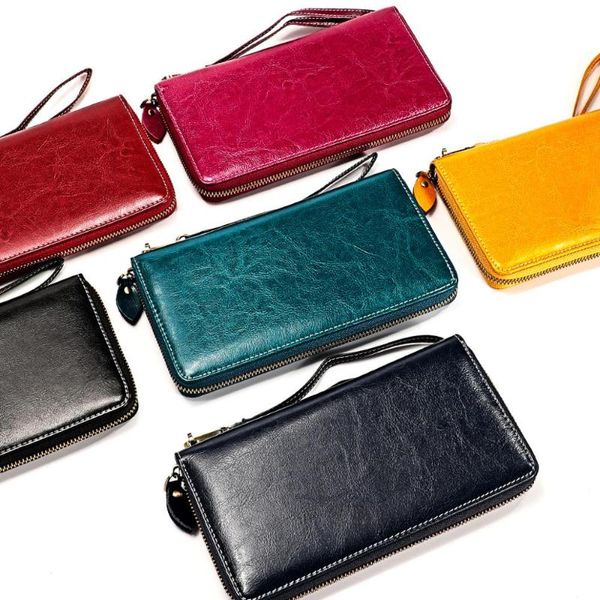 wallets rfid design women clutch genuine leather women's long wallet zipper coin purse crazy horse cowskin money phone bag, Red;black
wallets rfid design women clutch genuine leather women's long wallet zipper coin purse crazy horse cowskin money phone bag, Red;black