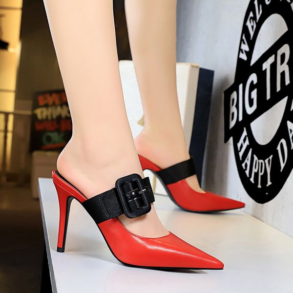 2021 summer brand pointed toe slipper thin high heels shoes woman party big size 34-40 women shoes sandals, Black
2021 summer brand pointed toe slipper thin high heels shoes woman party big size 34-40 women shoes sandals, Black