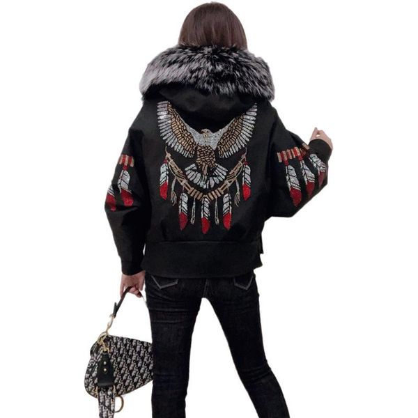 women's fur & faux industry decoration in europe and the united states long sleeves show thin temperament fashion to overcome women, Black
women's fur & faux industry decoration in europe and the united states long sleeves show thin temperament fashion to overcome women, Black