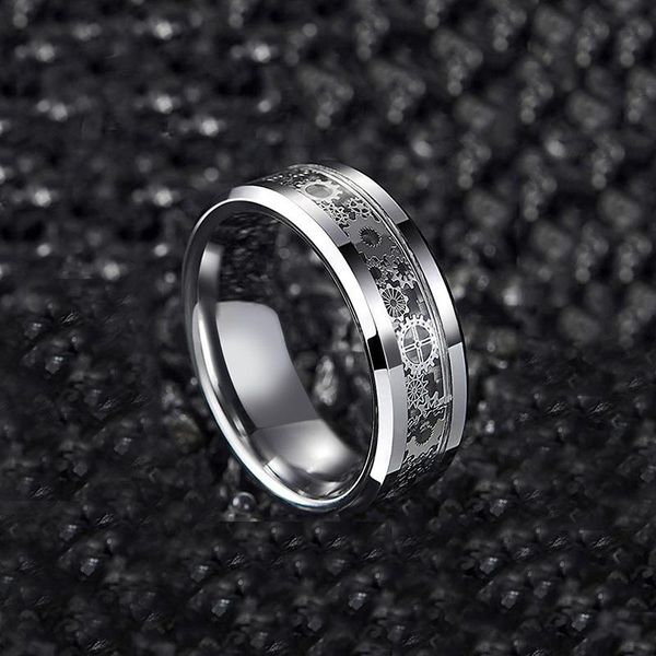 cluster rings men ring mechanical gear wheel stainless steel beveled edges with blue carbon fiber inlay finger jewelry custom engraved, Golden;silver
cluster rings men ring mechanical gear wheel stainless steel beveled edges with blue carbon fiber inlay finger jewelry custom engraved, Golden;silver