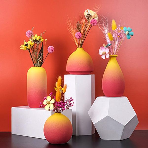 vases gradient color modern light frosted ceramic vase country style dining table home decoration dried flower container
vases gradient color modern light frosted ceramic vase country style dining table home decoration dried flower container