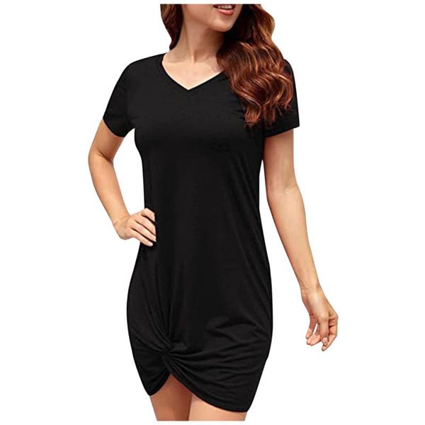 casual dresses 2021 women knot mini dress v-neck short sleeve solid color slim summer female irregular hem comfy #g2, Black;gray
casual dresses 2021 women knot mini dress v-neck short sleeve solid color slim summer female irregular hem comfy #g2, Black;gray