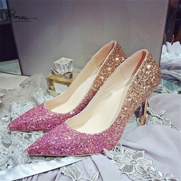 dress shoes prowow fashion spring summer blingbling surface women pumps pointed toe slip on thin high heel party woman, Black
dress shoes prowow fashion spring summer blingbling surface women pumps pointed toe slip on thin high heel party woman, Black
