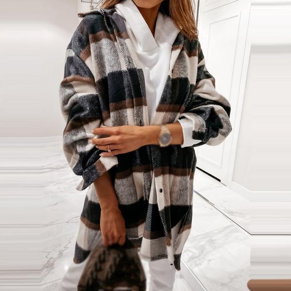 spring 2021 fashion women's shirts retro print elegant single breasted lapel loose long sleeve plaid shirt xl jacket jackets, Black;brown
spring 2021 fashion women's shirts retro print elegant single breasted lapel loose long sleeve plaid shirt xl jacket jackets, Black;brown