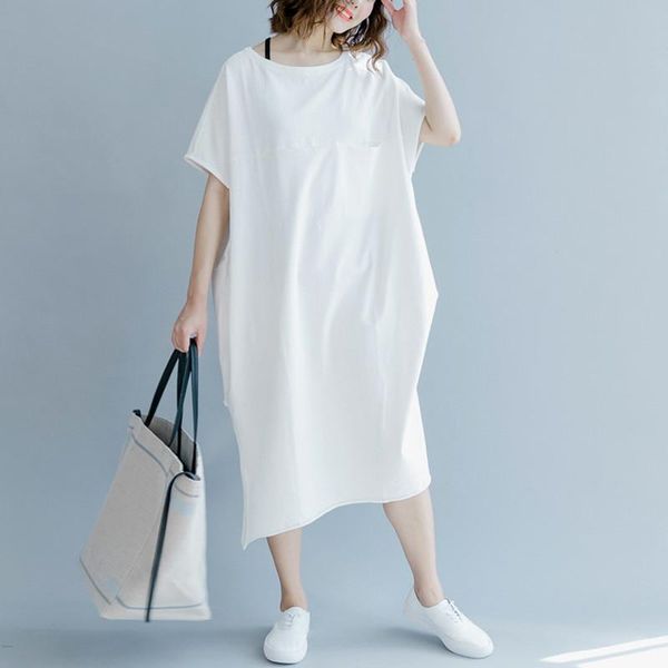 casual dresses johnature solid color short sleeve loose for women 2021 summer clothes 2 colors simple, Black;gray
casual dresses johnature solid color short sleeve loose for women 2021 summer clothes 2 colors simple, Black;gray