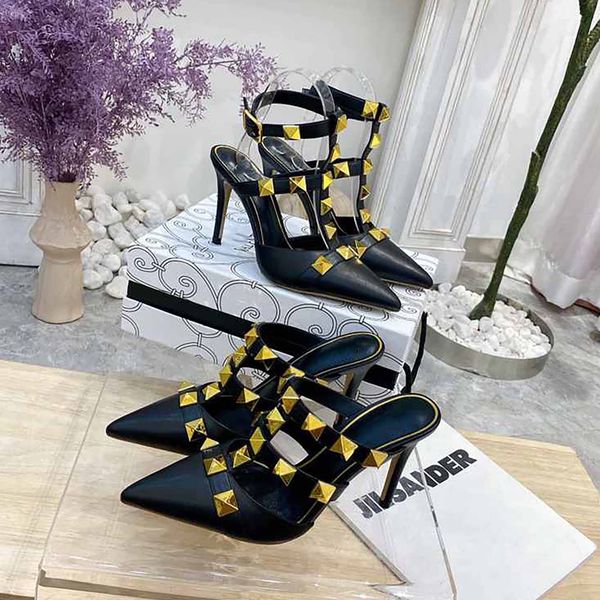 classic high heeled sandals party fashion 100% leather women dance shoe designer heels suede lady metal belt buckle thick heel woman shoes l, Black
classic high heeled sandals party fashion 100% leather women dance shoe designer heels suede lady metal belt buckle thick heel woman shoes l, Black