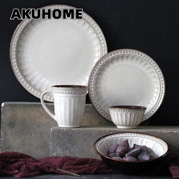 dishes & plates european style embossed series ceramic tableware creative western plate steak pasta household salad bowl mug set
dishes & plates european style embossed series ceramic tableware creative western plate steak pasta household salad bowl mug set