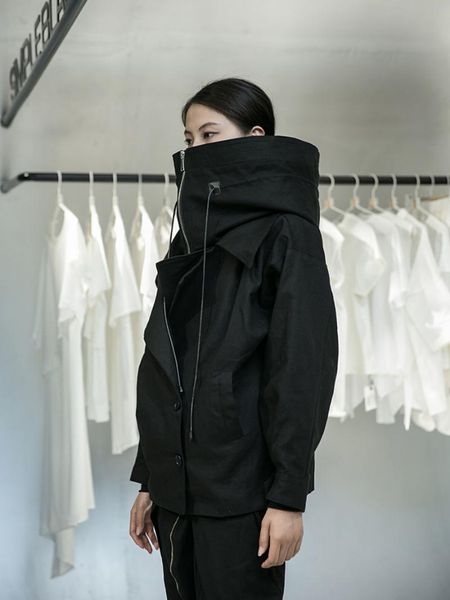 hooded cotton jacket women couple cool pocket zipper ladies loose casual coat autumn and spring outwear women's jackets, Black;brown
hooded cotton jacket women couple cool pocket zipper ladies loose casual coat autumn and spring outwear women's jackets, Black;brown
