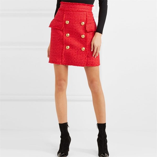 high street fashion designer skirt women's tassel fringe 6 buttons wool mini 210521, Black
high street fashion designer skirt women's tassel fringe 6 buttons wool mini 210521, Black