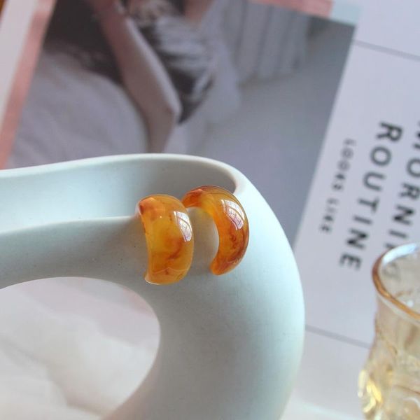 hoop & huggie vintage glossy acetate acrylic earrings for women c-shaped simple fashion small circle korean design jewelry, Golden;silver
hoop & huggie vintage glossy acetate acrylic earrings for women c-shaped simple fashion small circle korean design jewelry, Golden;silver