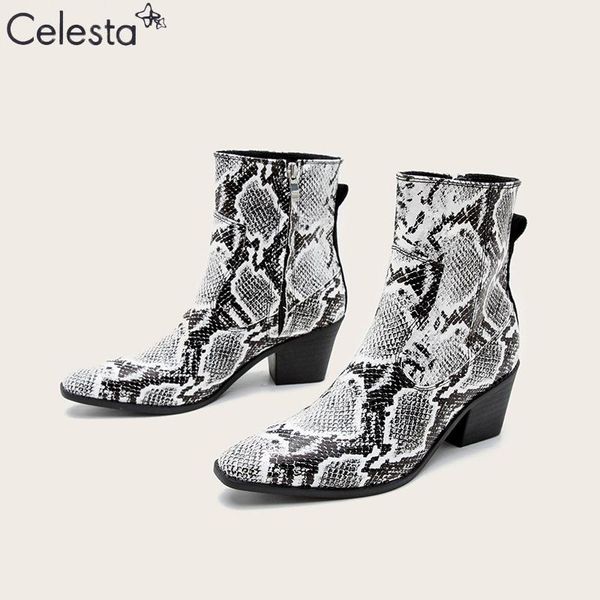 boots celesta european style women's high-heeled ankle autumn shoes snake print large size 43, Black
boots celesta european style women's high-heeled ankle autumn shoes snake print large size 43, Black