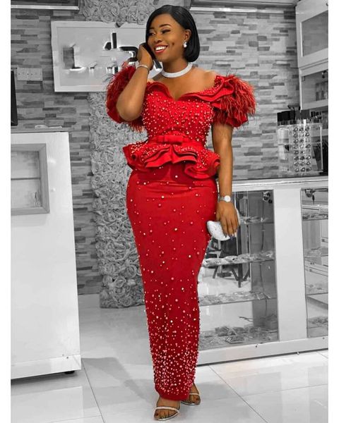 off shoulder prom dresses red beading formal party elegant ruffles gown arabic aso ebi muslim evening gowns, Black
off shoulder prom dresses red beading formal party elegant ruffles gown arabic aso ebi muslim evening gowns, Black