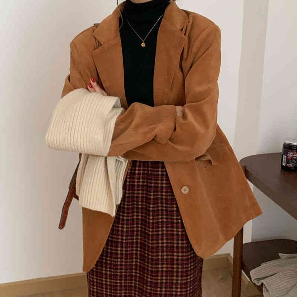 ol notched vintage solid corduroy blazer jacket autumn winter commuting formal women blazers suit coat female 210421, White;black
ol notched vintage solid corduroy blazer jacket autumn winter commuting formal women blazers suit coat female 210421, White;black
